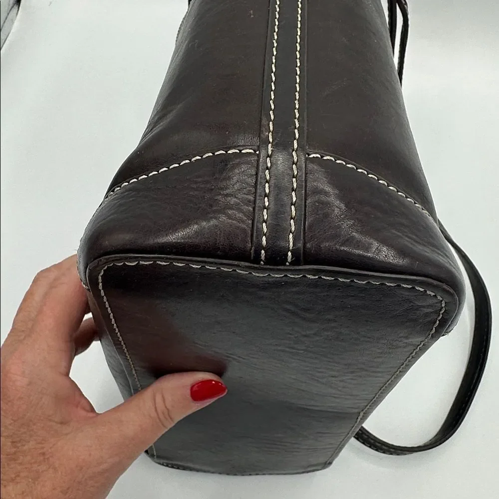 DOONEY & BOURKE Florentine Triple Zip North/South Crossbody Bag Brown